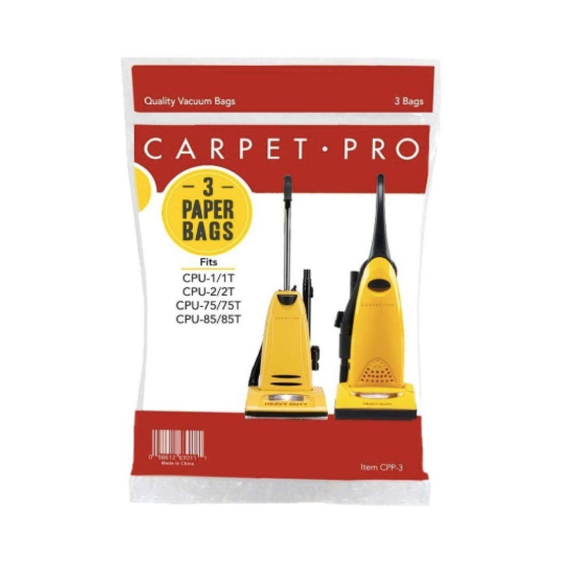 Carpet Pro CPP-3 Paper Vacuum Bags, 3-Pack - Image 1